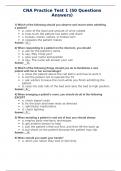 CNA Practice Test 1 (50 Questions Answers)