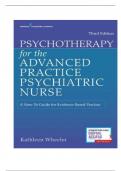 Test Bank for Psychotherapy for the Advanced Practice Psychiatric Nurse: A How-To Guide for Evidence-Based Practice 3rd Edition Wheeler