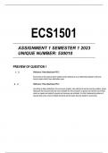 ECS1501 ASSIGNMENT FOR SEMESTER 1 