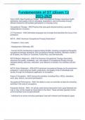 Occupational Therpy Exam (2023),Intro to Occupational Therapy- Exam I 2023,Intro to Occupational Therapy Test #1 (Ch 1-4),OT Exam 1 2023,Fundamentals of OT ((Exam 1)) 2023-2025,OT 510 Final Exam 2023,Occupational Therapy 510 Final Exam 2023,Occupational T