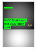 TNCC Final Exam Test 2023 Open Book Graded A+