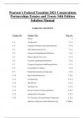 Complete Solution Manual Pearson’s Federal Taxation 2021 Corporations Partnerships Estates and Trusts 34th Edition Questions & Answers with rationales 