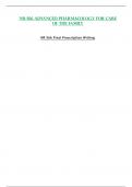 Final Prescription Writing - NR566 / NR 566 (Latest 2023 / 2024) : Advanced Pharmacology for Care of the Family - Chamberlain