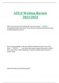 ATLS Written Review 2023/2024