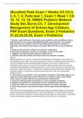 (Bundled) Peds Exam 1 Weeks 2/3 CH 4, 5, 6, 7, 8, Peds test 1, Exam 1 Week 1 CH 10, 12, 13, 22, NR602 Pediatric Midterm Study Set, Burns Ch. 7: Development Management of School-Age Children, PNP Exam Questions, Exam 2 Pediatrics 21,22,24,25,26, Exam 3 Ped