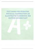 Pediatric Physical Examination An Illustrated Handbook 3rd Edition Duderstadt Test Bank