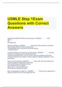 USMLE Step 1Exam Questions with Correct Answers 