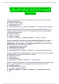 ATI Fluid and Electrolytes 2022 Questions &  Answers Fluid and Electrolytes Balance and