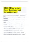 USMLE Biochemistry Exam Questions and Correct Answers 