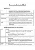 OCR History Britain 1930-1997, Period study 1951-1997 Essay tables