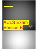 ACLS Exam Version B /Latest 2022:2023(50 Questions and Answers)