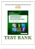 Test Bank – Bontrager’s Textbook of Radiographic Positioning and Related Anatomy 9th Edition (Lampignano, 2020)