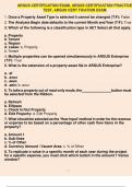 Argus Certification Exam, Argus Certification Practice Test, ARGUS Certfication Exam 1. Once a Property Asset Type is selected it cannot be changed (T/F): False 2. The Analysis Begin date defaults to the current Month and Year (T/F): True 3. Which of the 