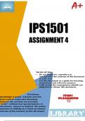 IPS1501 Assignment 4 (COMPLETE ANSWERS) 2023