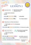 Summary of Grammar Lesson 1 -JLPT