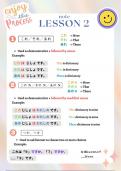 Summary Grammar Lesson 2- JLPT