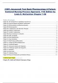 (Complete) Test Bank Pharmacology A Patient-Centered Nursing Process Approach, 11th Edition by Linda E. McCuistion Chapter 1-58| 100%