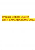 Dracula Critical Quotes WITH EXPLANATIONS 2023.