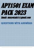 APY1501 EXAM PACK 2023