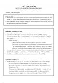 First Class Tort Law Exam Cheat Sheet