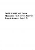 WGU C846 Final Exam Questions with Correct Answers Latest Answers Rated A+