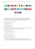 HESI RN EXIT EXAM V4 2023 INET PROCTORED EXAM