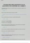 C785 BIOCHEM PREASSESSMENT EXAM QUESTIONS AND ANSWERS ALL CORRECT