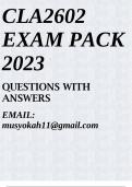 CLA2602 EXAM PACK 2023