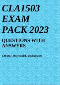 CLA1503 EXAM PACK 2023