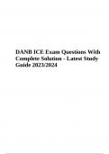 DANB Exam Questions With Complete Solution - Latest Verified Answers 2023/2024 GRADED