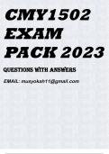 CMY1502 EXAM PACK 2023