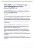 WGU C239 Advanced Tax Concepts Questions and Answers 100% Correct(RATED A+)