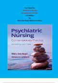 Test Bank - Psychiatric Nursing  Contemporary Practice  7th Edition By Mary Ann Boyd; Rebecca Luebbert | Chapter 1 – 43, Complete Guide 2023|