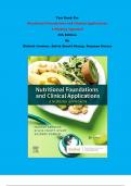 Test Bank - Nutritional Foundations and Clinical Applications  A Nursing Approach  8th Edition By Michele Grodner, Suzanne Dorner, Sylvia Escott-Stump| Chapter 1 – 20, Complete Guide 2023|