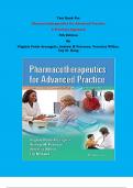 Test Bank - Pharmacotherapeutics for Advanced Practice A Practical Approach 5th Edition By Virginia Poole Arcangelo, Andrew M Peterson, Veronica Wilbur, Tep M. Kang | Chapter 1 – 59, Complete Guide 2023|