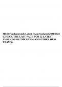 HESI Fundamentals Latest Exam Updated 2021-2022/2023