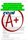 NGN NCLEX RN SATA ACTUAL EXAM 2023 WITH REAL QUESTIONS AND ANSWERS A+ GUARANTEED