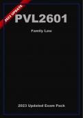 PVL2601 Updated Exam Pack (2024) Oct/Nov - Family Law [A+]