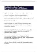 WorldatWork Total Rewards Management Updated 2022/2023