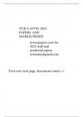 H031-01 OCR AS LEVEL 2022 BUSINESS MARK SCHEME PAPER 1