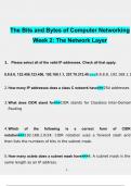 The Bits and Bytes of Computer Networking. Week 2 The Network Layer.docx