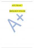 ATI TEAS 7 BIOLOGY EXAM 2023 