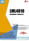 LML4810 ASSIGNMENT 1 SEMESTER 2 2023