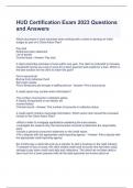 HUD Certification Exam 2023 Questions and Answers