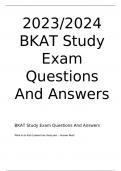 BKAT Test 2023/2024 Complete Solution Package/ BKAT Study Exam /  BKAT Critical Care Review Test / BKAT 9r Exam  / BKAT review