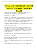 HMX Genetics Questions with Correct Answers Graded to Pass!!