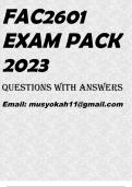 FAC2601 EXAM PACK 2023