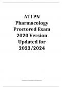 ATI PN  Pharmacology  Proctored Exam  2020 Version  Updated for  2023/2024