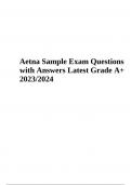 Aetna Exam Prep Questions with Correct Answers Latest 2023/2024 Grade A+ 