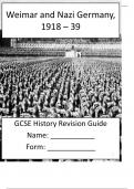 Edexcel GCSE History - 'Weimar and Nazi Germany' revision notes